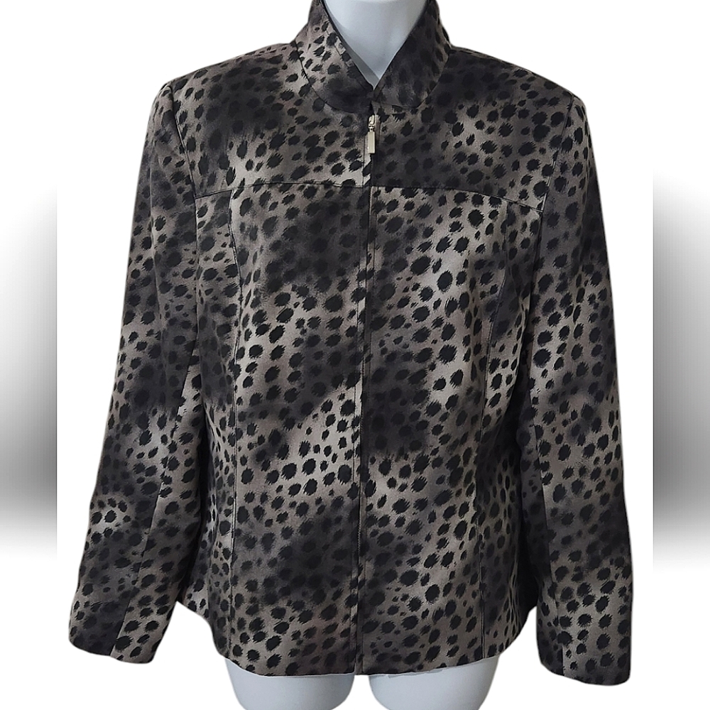 Evan Picone Vintage Animal Print Jacket. Size 12